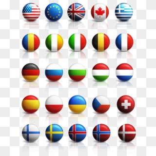Flags Png Free Download - Language Buttons For Website Clipart