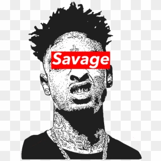21 Savage Rapper - 21 Savage Cartoon Drawing Clipart