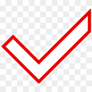 Image Of A Check Mark - Red ✅ Clipart