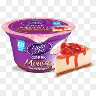Cherry Cheesecake Nonfat Yogurt Mousse - Light & Fit Yogurt Mousse Clipart