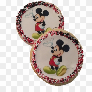 Mickey Mouse Sugar Cookies With Nonpareils - Cartoon Clipart