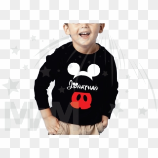 Mickey Ears Png - Toddler Black Tshirt Clipart