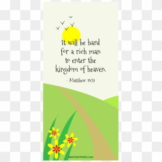 It Will Be Hard For A Rich Man To Enter The Kingdom - Flower Clipart