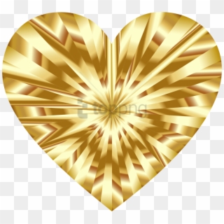 Starburst Heart 10 Picture Library Stock - Gold Heart Icons Clipart