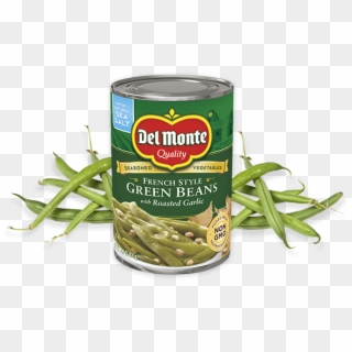 French Style Green Beans With Roasted Garlic - Del Monte French Style Green Beans Png Clipart