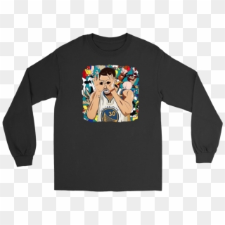 Steph Curry "tune Squad" Long - Post Malone Long Sleeve Shirt Clipart