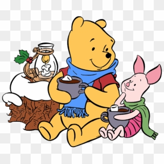 Png Library Hot Coco Clipart - Pooh And Piglet Christmas Transparent Png