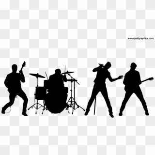 Rock Band Silhouette Png - Band Silhouette Transparent Background Clipart