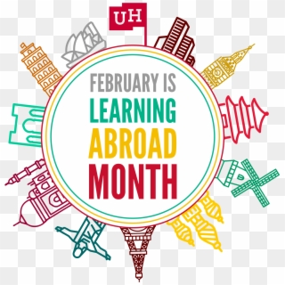February Is Learning Abroad Month - Circle Clipart