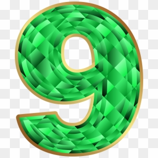 Emerald Number Nine Png Clip Art Image - Circle Transparent Png