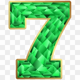 Emerald Number Seven Png Clip Art Image - Emerald Clipart Transparent Png