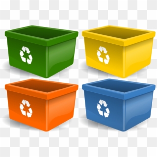 Recycling Bin Small Clipart 300pixel Size, Free Design - Recycling Bins Clipart - Png Download
