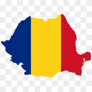 Flag Map Of Romania - Romania Flag Map Clipart