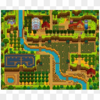 I Think My Farm Might Be Finished Summer Year 3 Stardewvalley - Hill Top Farm Stardew Valley Clipart