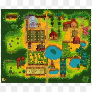 Got Super Lucky With The Position Of - Stardew Valley Forest Farm Layout Clipart