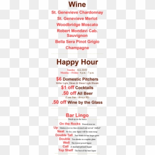 Drink Menu Wine Happy Hour - Ink Clipart