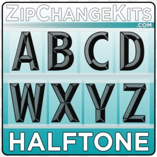 Picture Of Zip Halftone 10" Letters Only - Poster Clipart