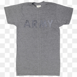 Us Army T-shirt With Reflective Army Emblem, Gray - Us Army T Shirts Clipart