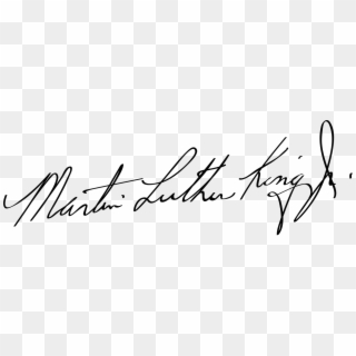 Martin Luther King Jr Signature2 - Firma De Martin Luther King Clipart