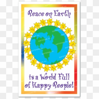 Theme Poster Peace On Earth Is A World Full Of Happy - Poster On Peace On Earth Clipart