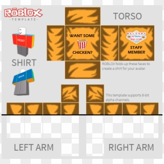 Roblox R6 Shirt Template Clipart 5628531 Pikpng