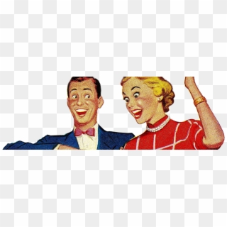 Header Image, Two People Smiling - Cartoon Clipart