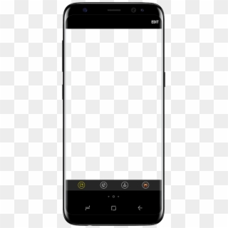 Image Of Galaxy S8 With Empty Screen - Phone Camera Screen Transparent Clipart