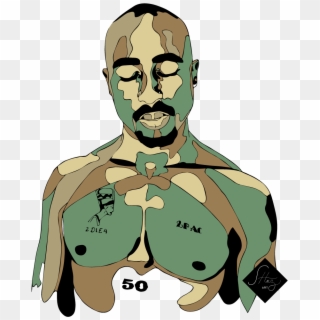 Tupac Shakur Clipart Rapper - Tupac As Cartoon Png Transparent Png