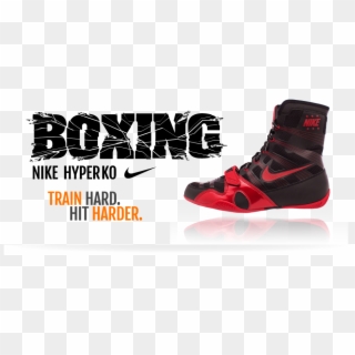 Boxing - Red And Black Nike Boxing Shoes Clipart