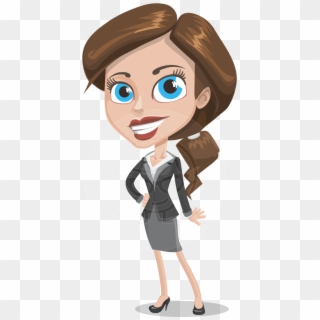 Vector Ambitious Office Lady Character - Office Lady Cartoon Png Clipart