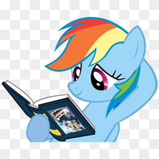 Dash159 ) - My Little Pony Reading Png Clipart