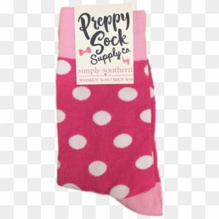 Simply Southern Polkapink Sock - Polka Dot Clipart