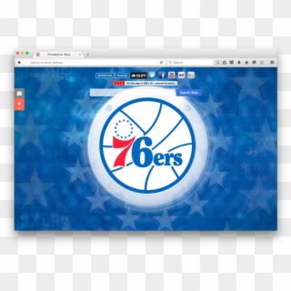 Nba Philadelphia 76ers New Tabby Brand Thunder, Llc - Philadelphia 76ers Logo Transparent Clipart