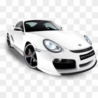 White Porsche Png Clipart