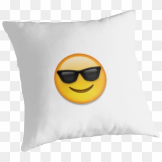 Sunglasses Emoji Pillow - Throw Pillow Clipart