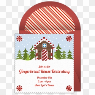 Gingerbread House Online Invitation - Candy Box Clipart