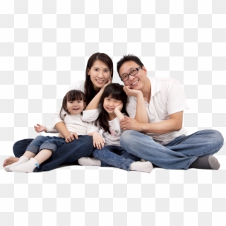 Asian Family Png - Sitting Clipart