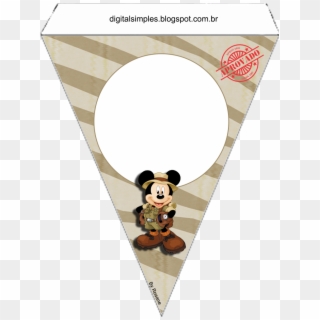 Mickey Y Minnie De Safari Free Printable Bunting - Mickey Safari Clipart