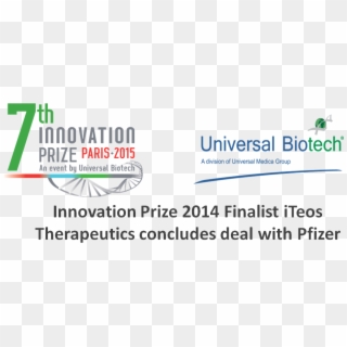 Innovation Prize 2014 Finalist Iteos Concludes A Deal - Universal Biotech Clipart