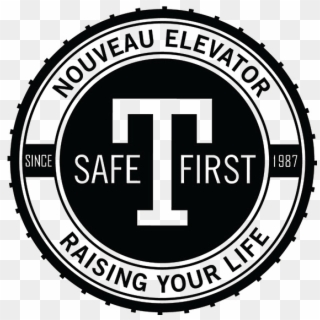 Safety First - Nouveau Elevator Logo Clipart