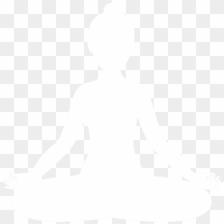 Yoga And Meditation - Yoga Png Logo White Clipart
