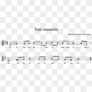 Tutu Marambá - Sheet Music Clipart