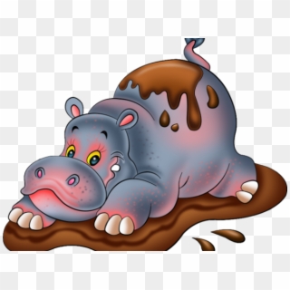 Hippo In The Mud Clipart