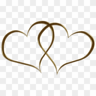 Wedding Heart Clipart Copy - Wedding Gold Heart Png Transparent Png
