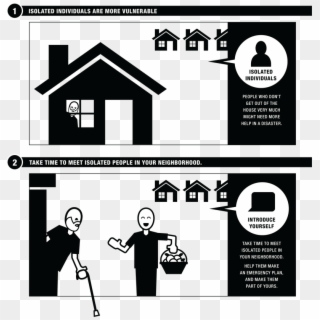 Connect With An Isolated Individual In Your Neighborhood - Cartoon Clipart