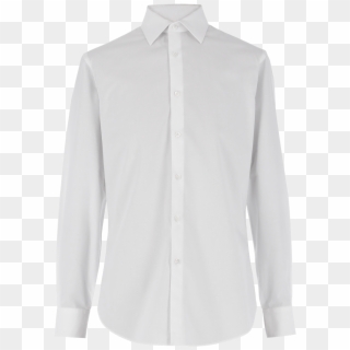 White Micro-weaved Shirt - Formal Wear Clipart