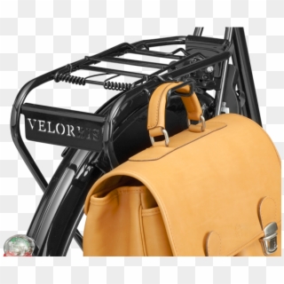Velorbis Rear Carrier With Hook For Bag - Bicycle Leather Briefcase Carrier Clipart
