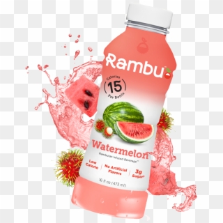 Watermelon Rambutan Infused Beverage Bottle Splash - Bottle Clipart