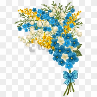 Free Png Flower Bouquet Icon Png Image With Transparent - Png Flowers Yellow & Blue Clipart