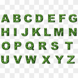 Alphabet Environmental Ecological Green Letters 3d - Metal Clipart